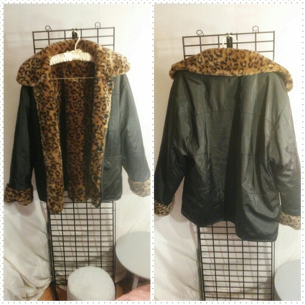 Reversible Animal Print Coat